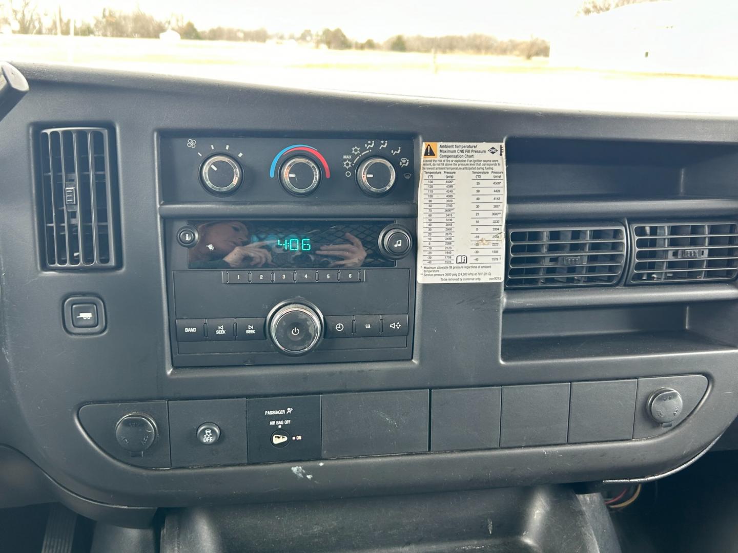 2012 White /Gray Chevrolet Express 2500 Cargo (1GCWGFCB4C1) with an 6.0L V8 OHV 16V FFV engine, 6-Speed Automatic transmission, located at 17760 Hwy 62, Morris, OK, 74445, (918) 733-4887, 35.609104, -95.877060 - Photo#12